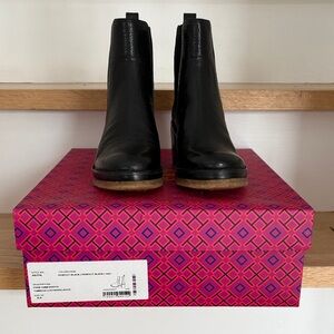 Tory Burch Black Evan Ankle Boots